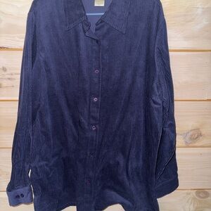 Blair Navy Corduroy button up Shirt